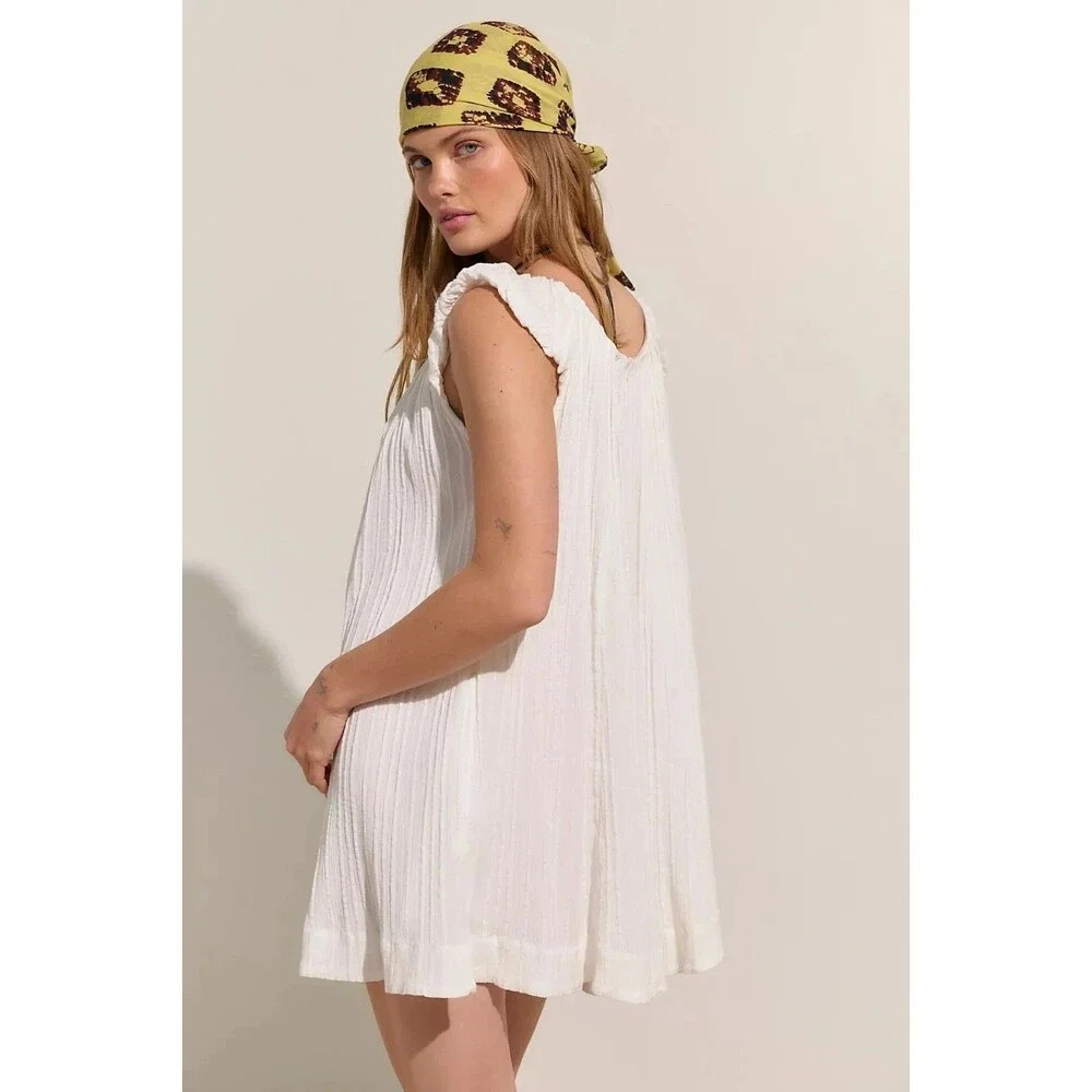 Free People Free-Est Jane Babydoll Women's Mini Dress Boat Neck Swing L 288546